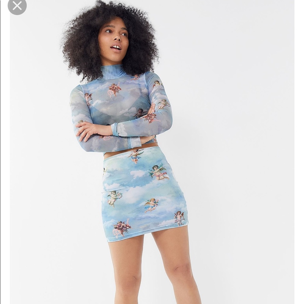 Motel kimmy cherub velvet skirt